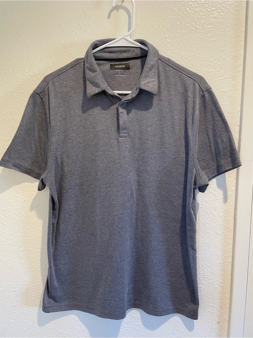 Alfani AlfaTech Men’s Performance Polo | Gray | Size M